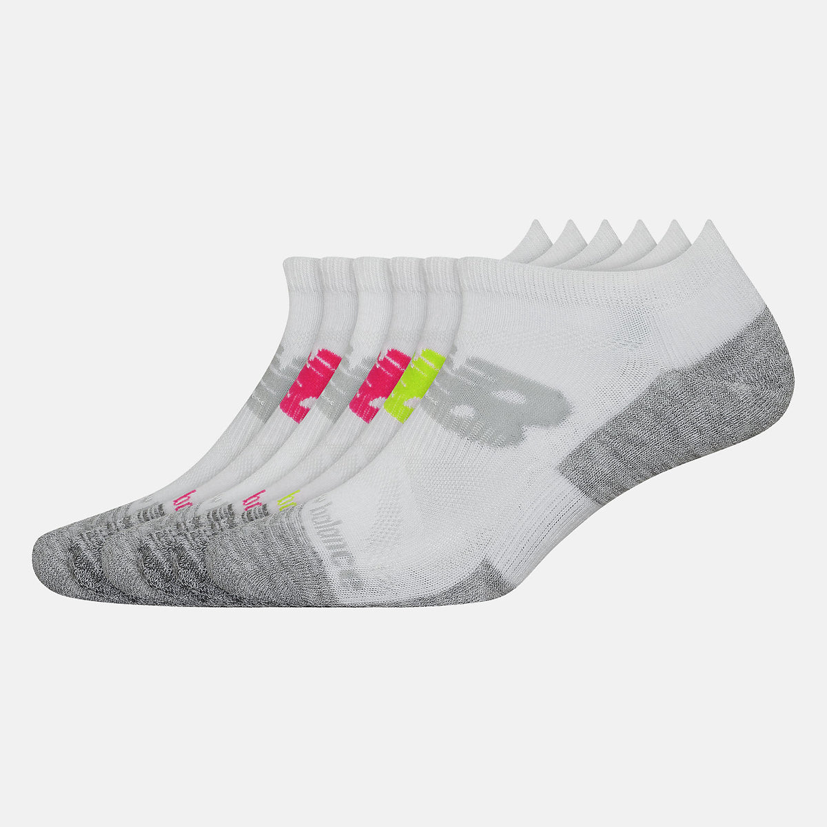 Women/Men New Balance Performance Cushion Low-Cut Socks 6 Pack