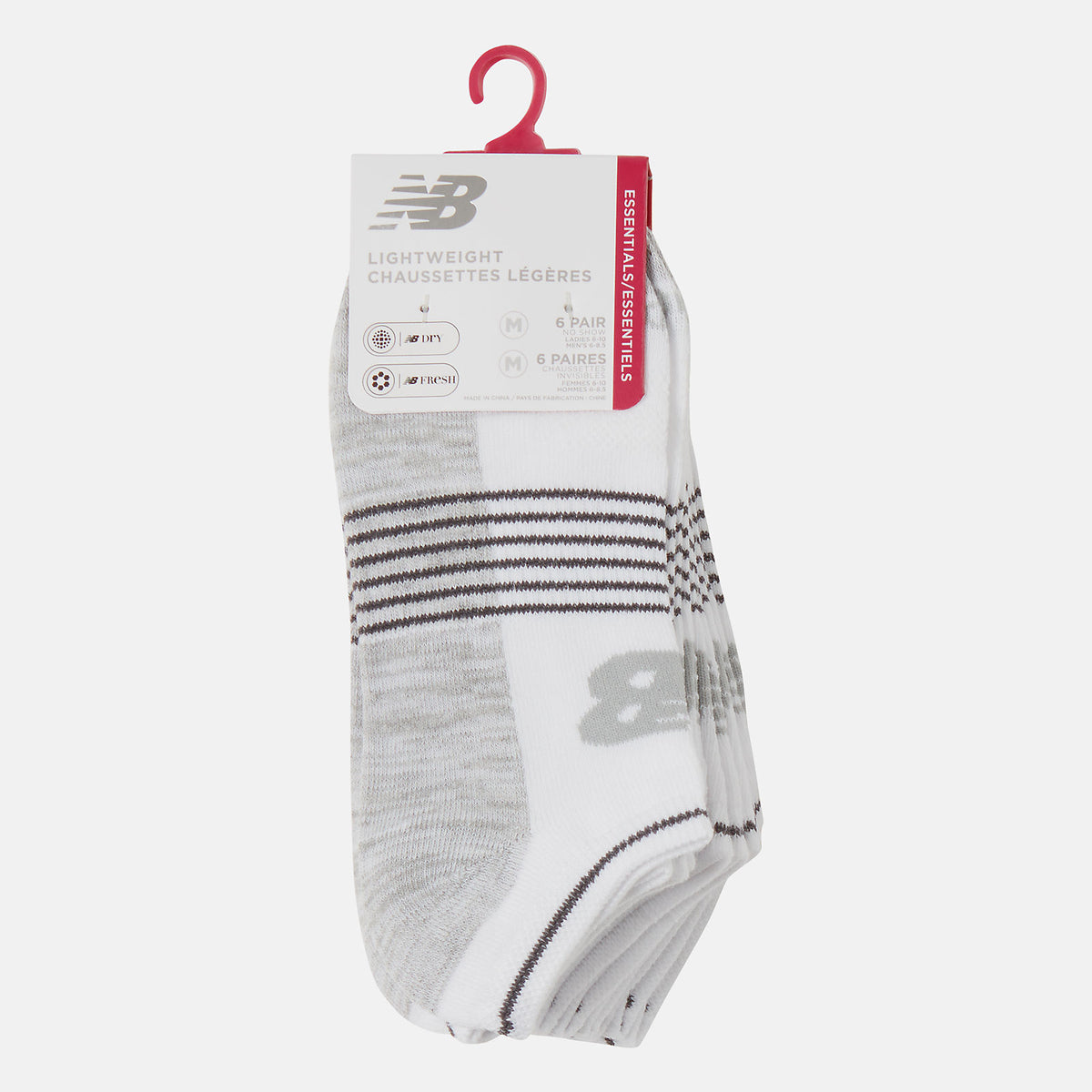 Women/Men New Balance 6 PK No Show Flatknit
