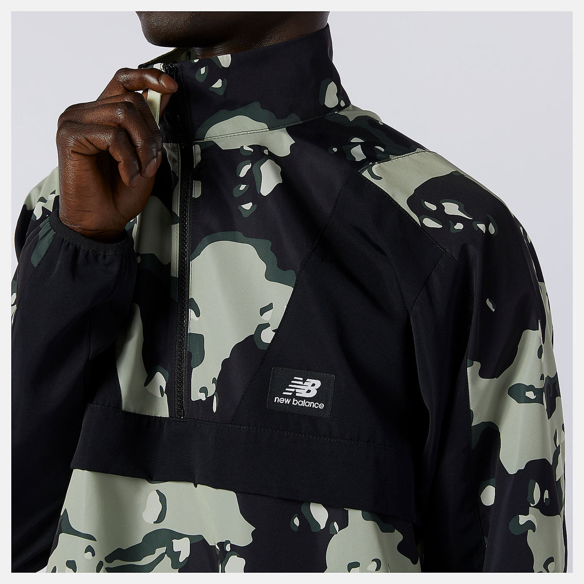 Men New Balance NB Essentials Camo Anorak