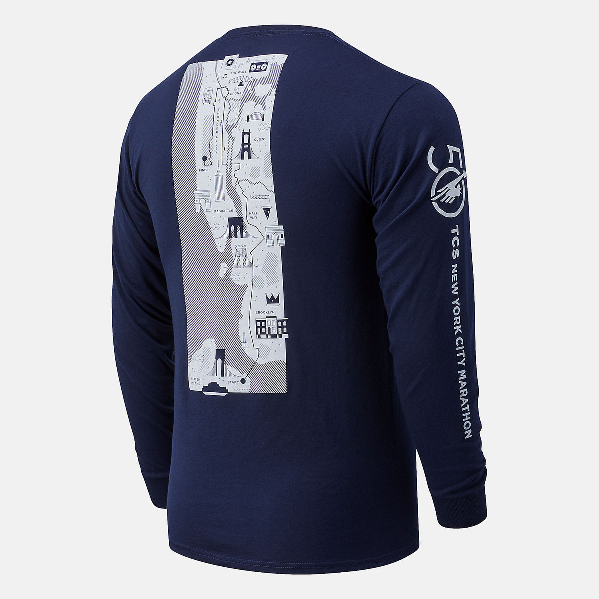 Men New Balance NYC Marathon Map Long Sleeve