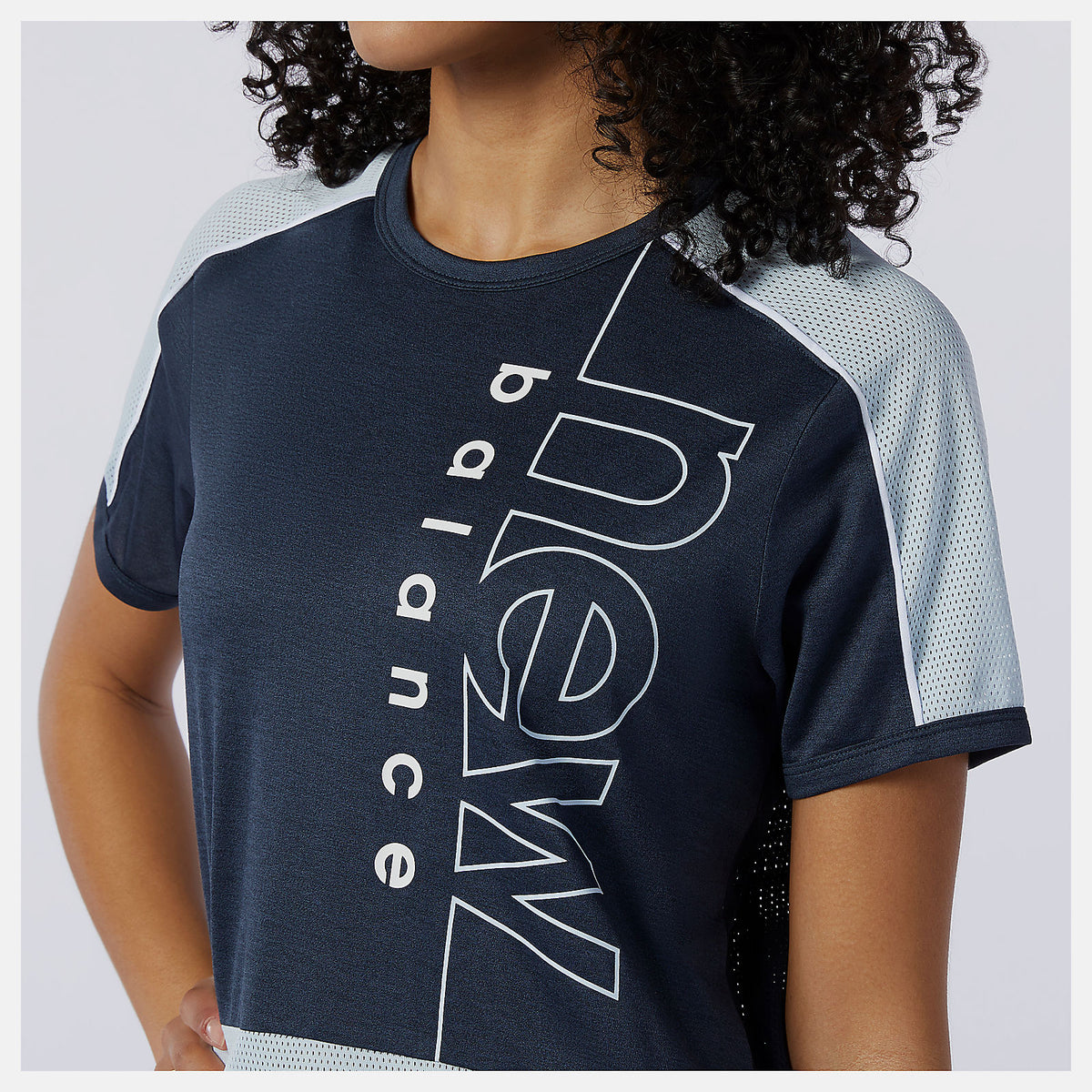 Women New Balance Printed Fast Flight Short Sleeve Top