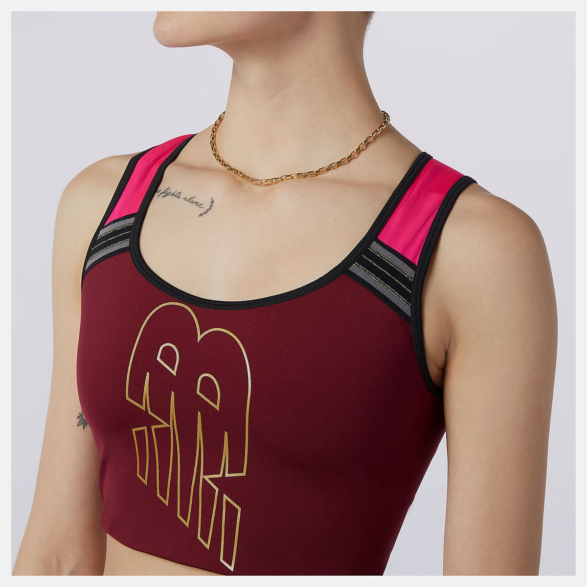 Women New Balance Achiever Crop Top