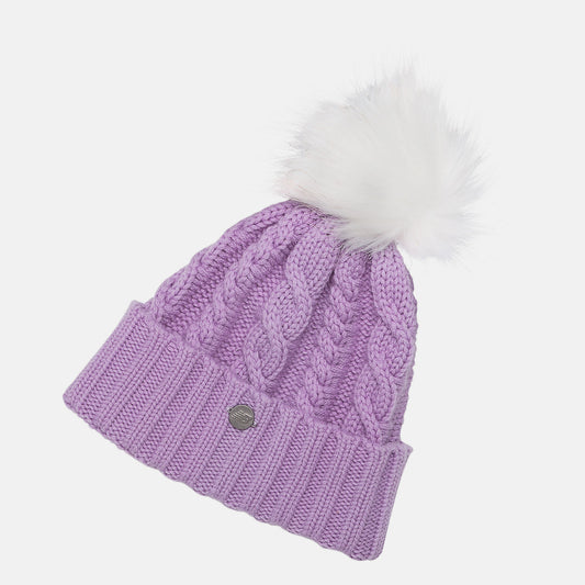 Women New Balance Lux Knit Pom Beanie