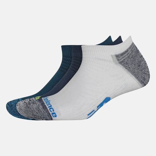 Women/Men New Balance Strategic Cushion No Show Socks 3 Pack