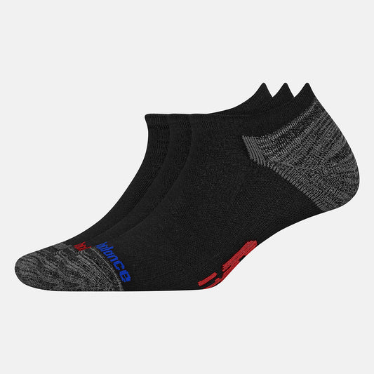 Women/Men New Balance Strategic Cushion No Show Socks 3 Pack