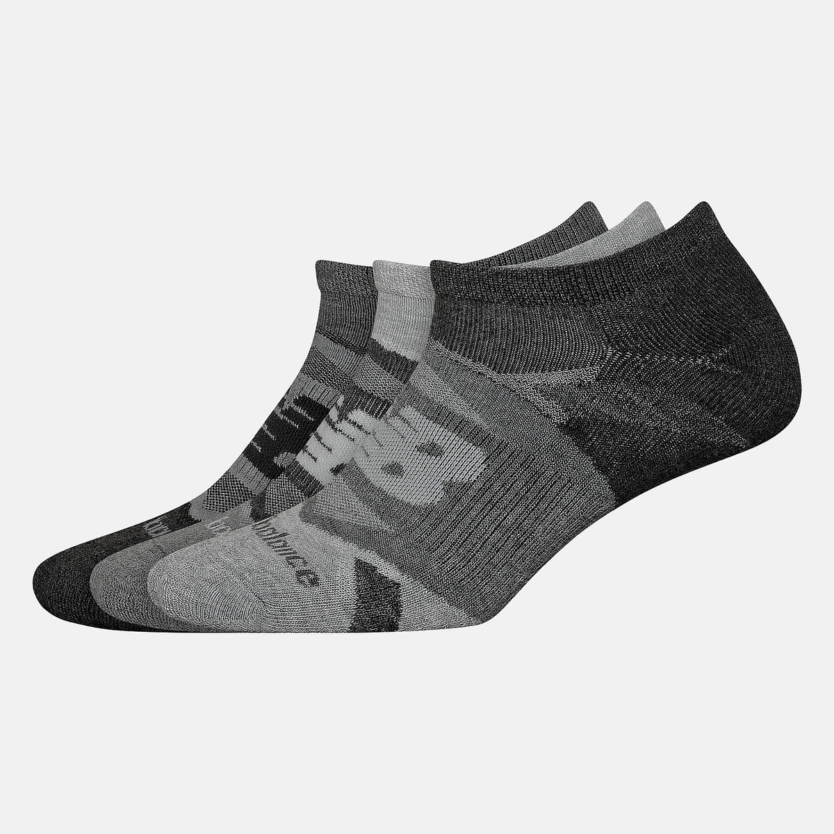 Women/Men New Balance Performance Cushion No Show Socks 3 Pack