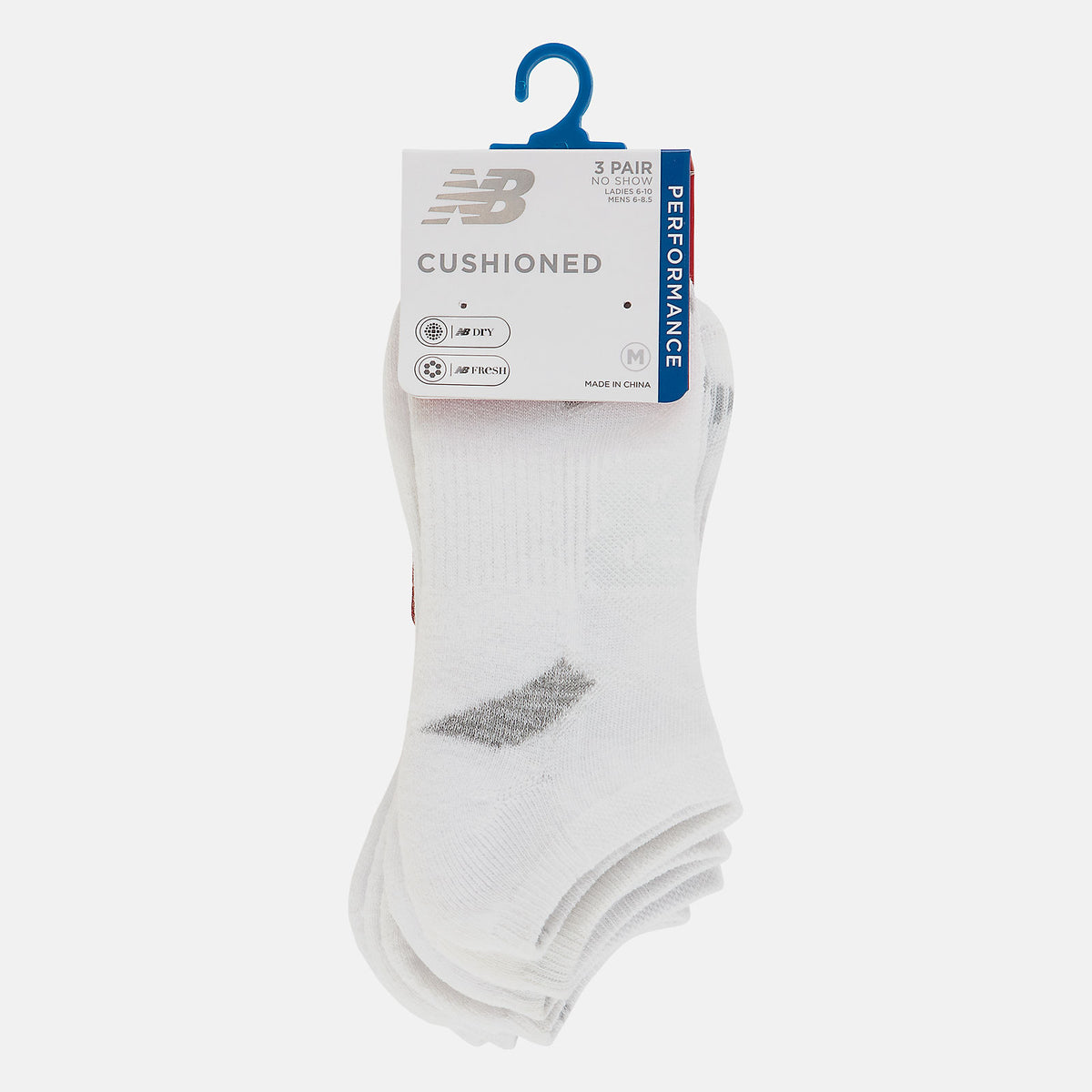 Women/Men New Balance Performance Cushion No Show Socks 3 Pack