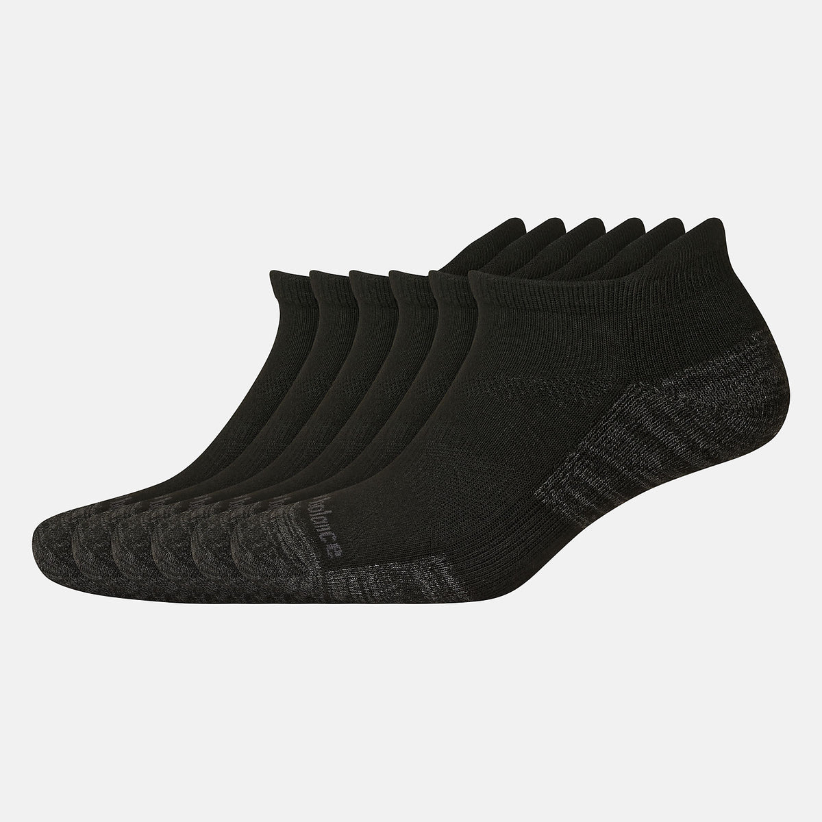 Women/Men New Balance Performance Cushion Low Cut Tab Socks 6 Pack