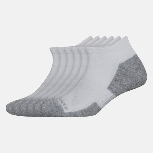 Women/Men New Balance Performance Cushion Low Cut Tab Socks 6 Pack