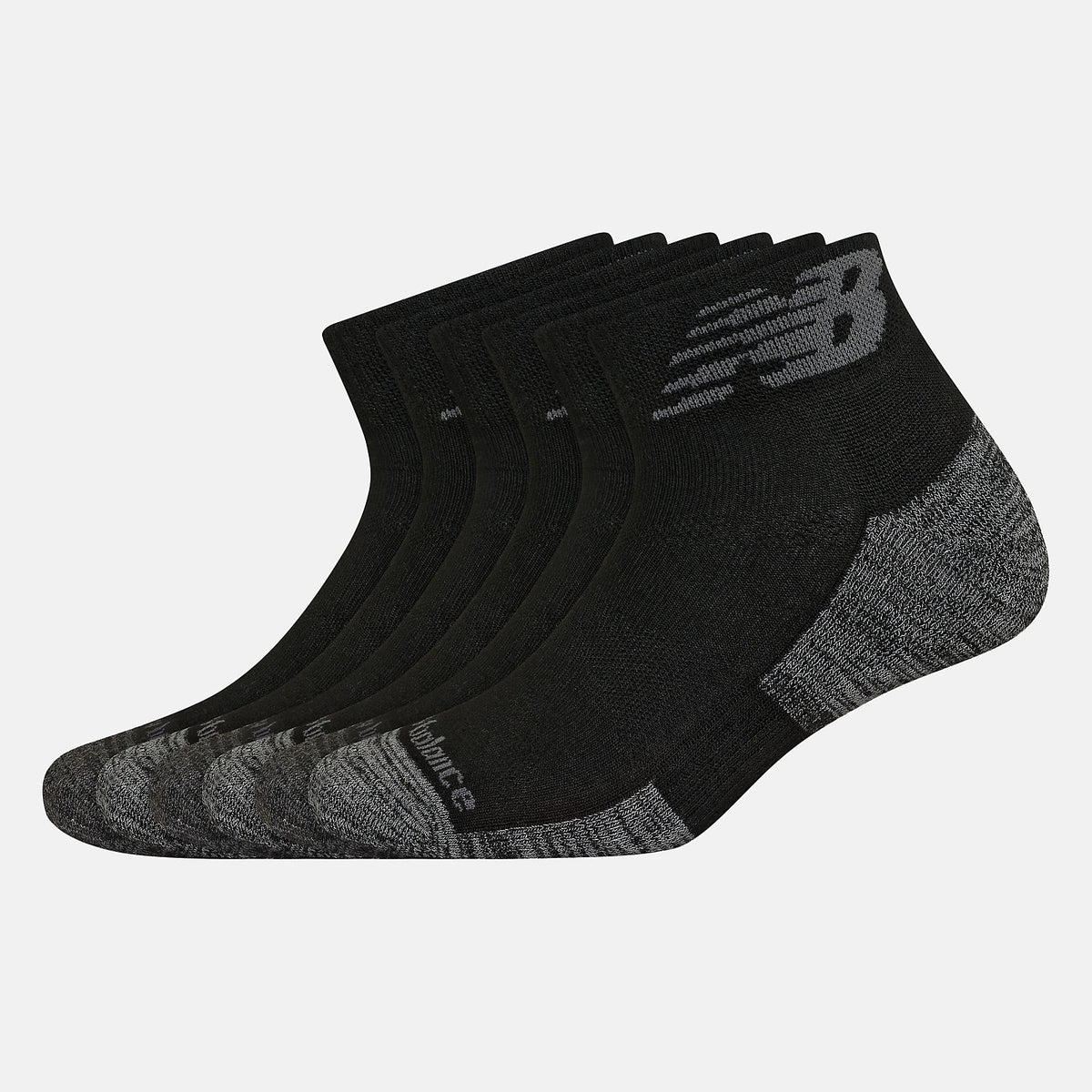 Women/Men New Balance Performance Cushion Quarter Socks 6 Pack