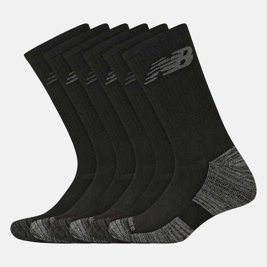 Women/Men New Balance Performance Cushion Crew Socks 6 Pack