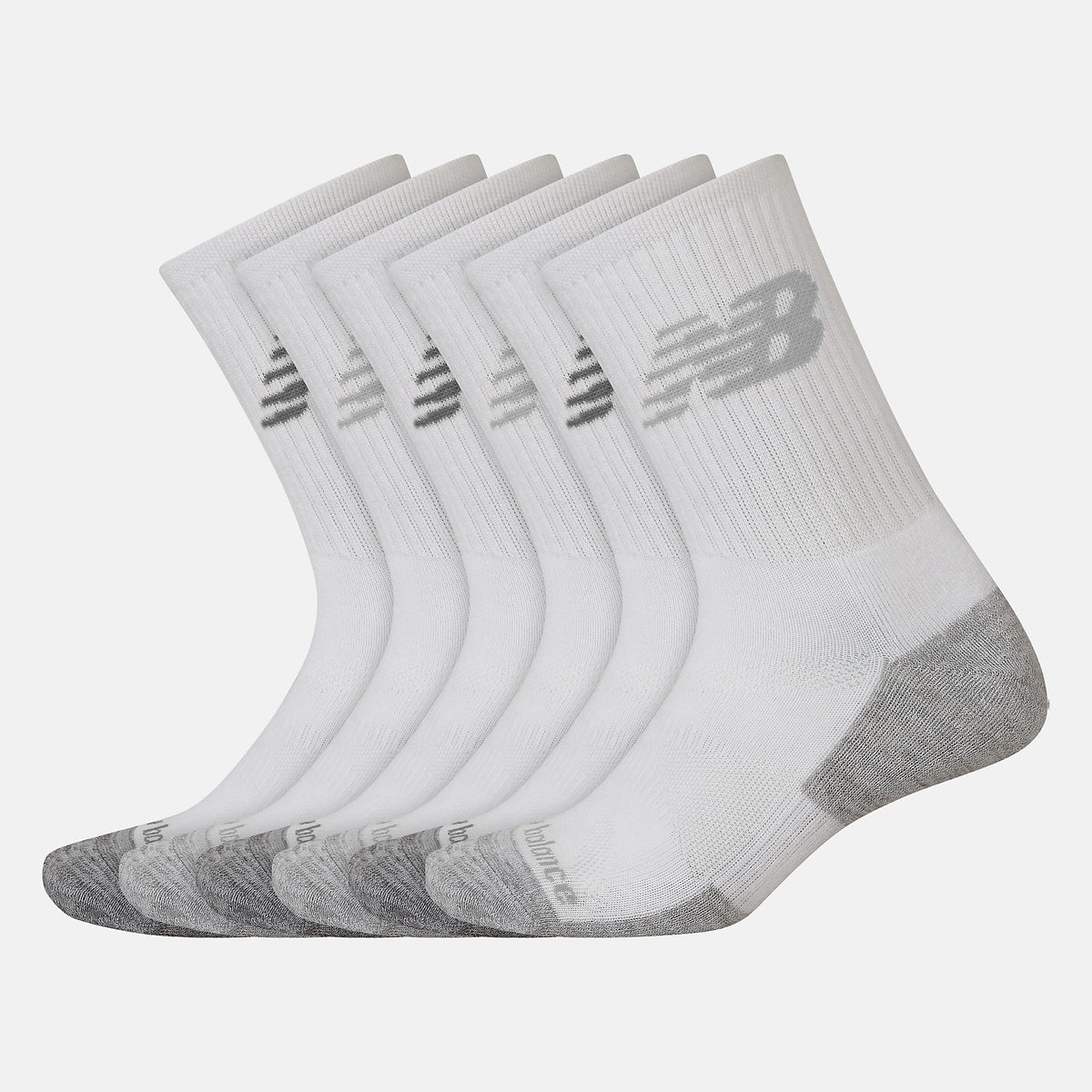 Women/Men New Balance Performance Cushion Crew Socks 6 Pack