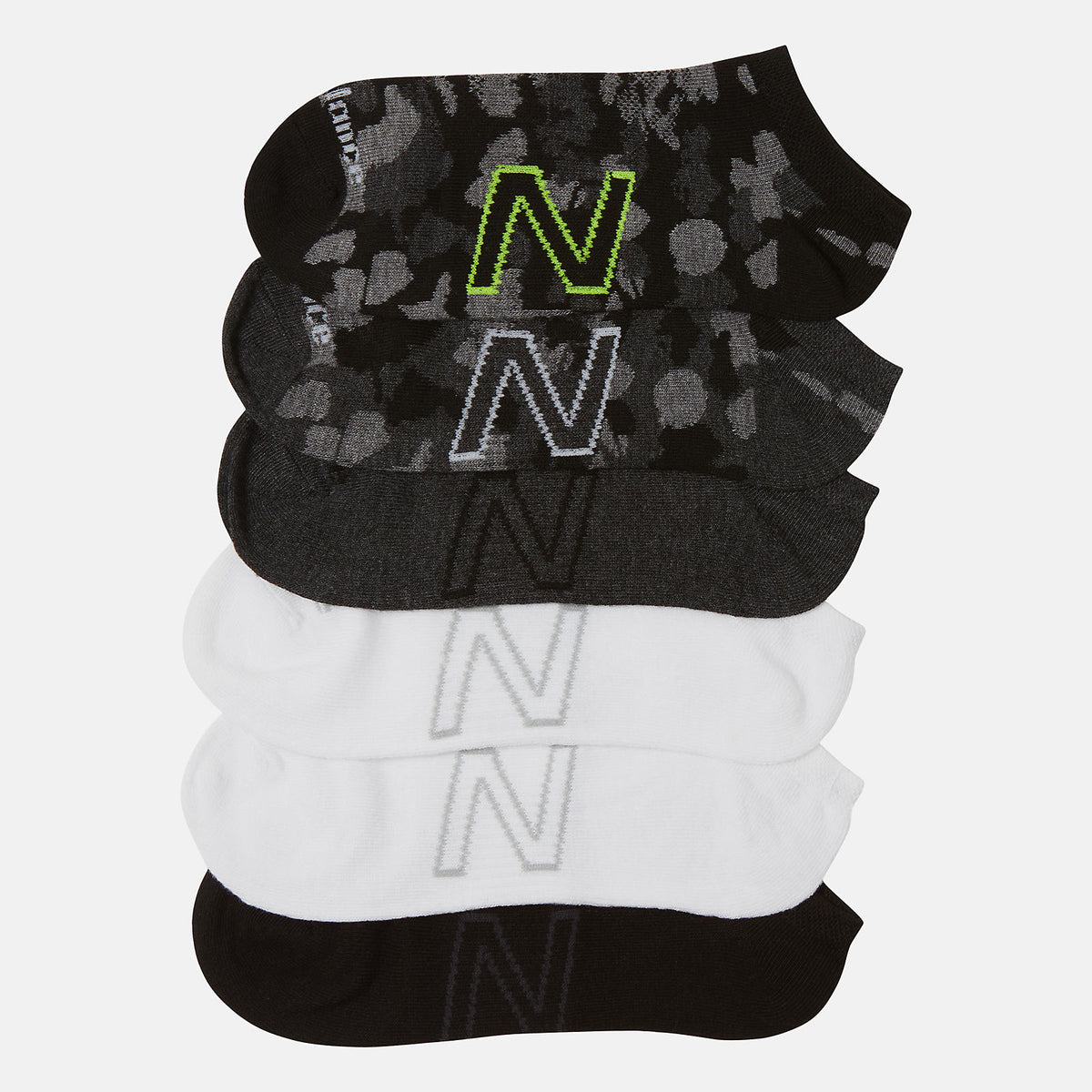 Women/Men New Balance 6 PK No Show Flatknit