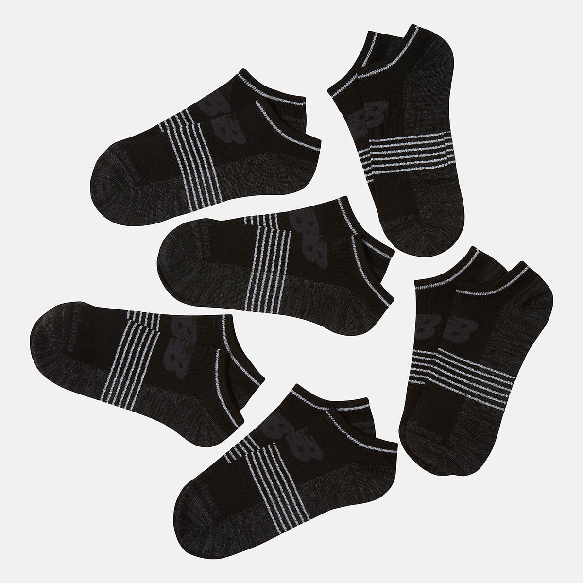 Women/Men New Balance 6 PK No Show Flatknit