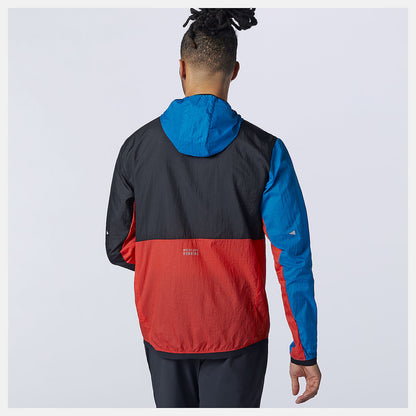 Men New Balance Printed Impact Run Light Pack Jacket
