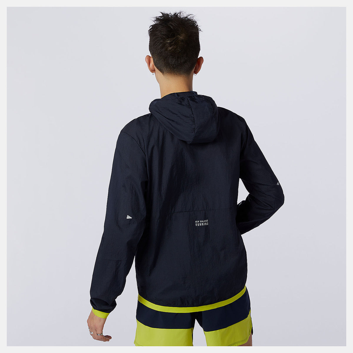 Men New Balance Printed Impact Run Light Pack Jacket