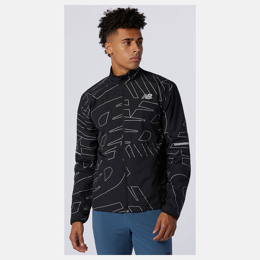 Men New Balance Reflective Accelerate Protect Jacket