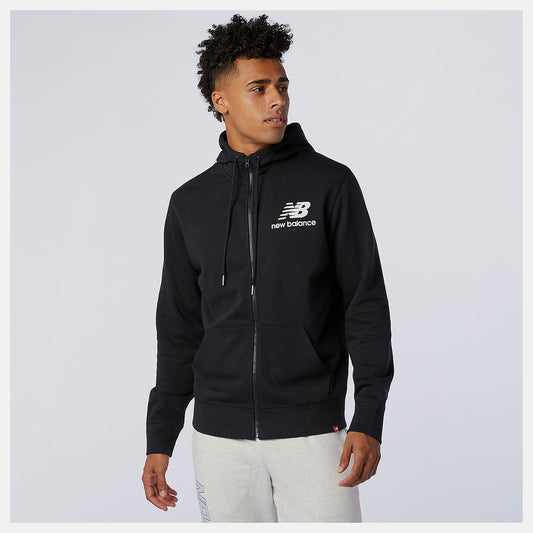 Men New Balance NB Essentials Stacked Full Zip Hoodie