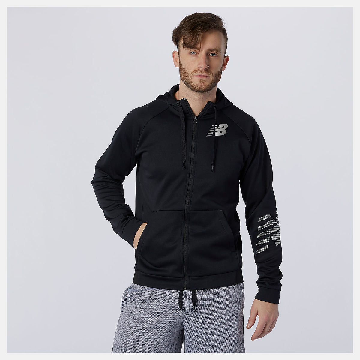 Men New Balance Tenacity Fleece Full Zip Hoodie