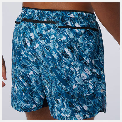 Men New Balance NYC Marathon Printed Impact Run 5 Inch Short