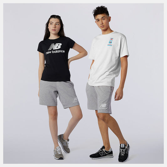 Women/Men New Balance NB Essentials Stacked Logo Short