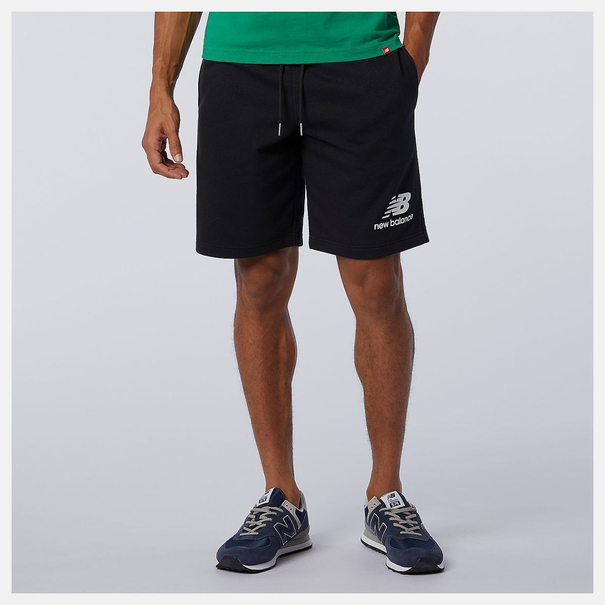 Women/Men New Balance NB Essentials Stacked Logo Short