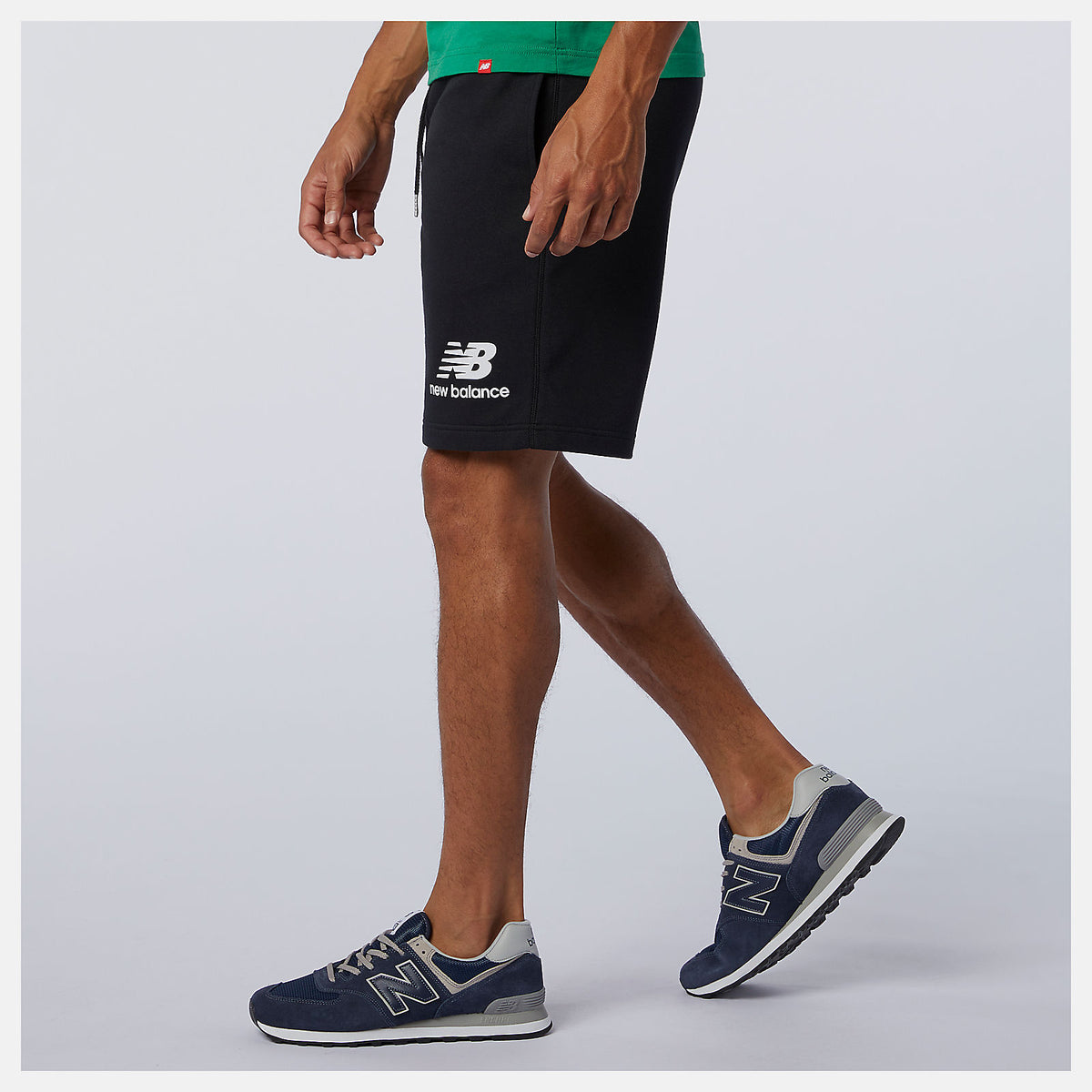 Women/Men New Balance NB Essentials Stacked Logo Short