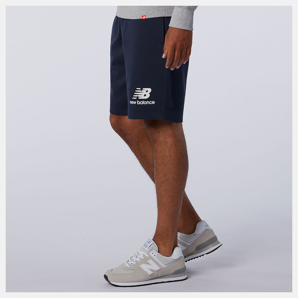 Women/Men New Balance NB Essentials Stacked Logo Short