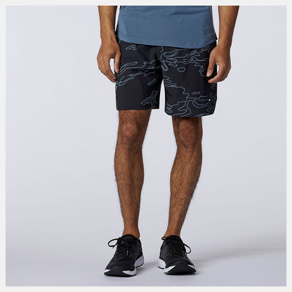 Men New Balance Fortitech Graphic 7 inch Woven Short