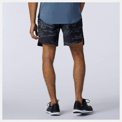 Men New Balance Fortitech Graphic 7 inch Woven Short