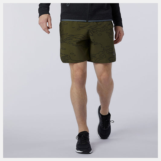 Men New Balance Fortitech Graphic 7 inch Woven Short