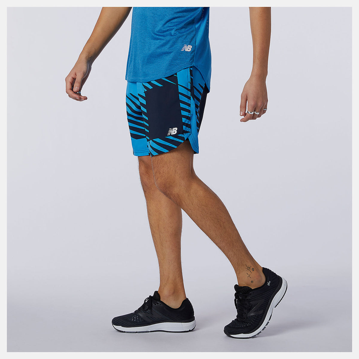 Men New Balance Printed Fast Flight 2 in 1 7 inch Short