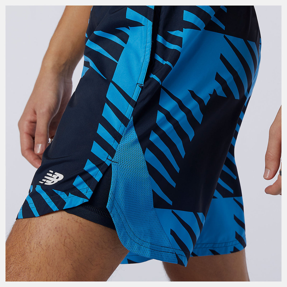 Men New Balance Printed Fast Flight 2 in 1 7 inch Short