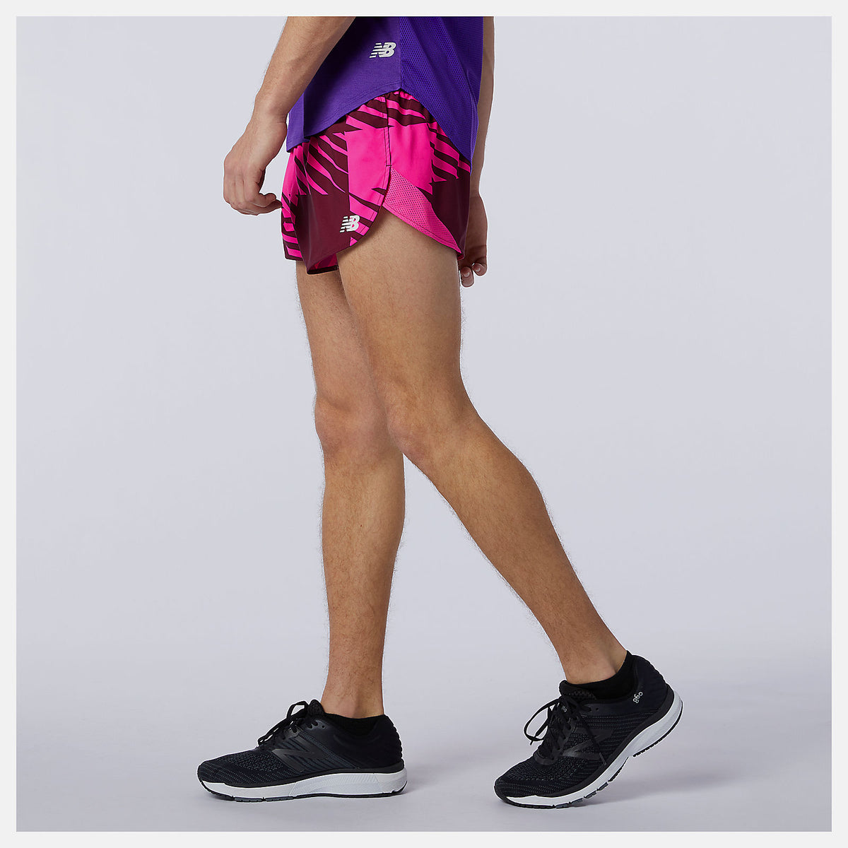 Men New Balance Printed Fast Flight 3 inch Split Short