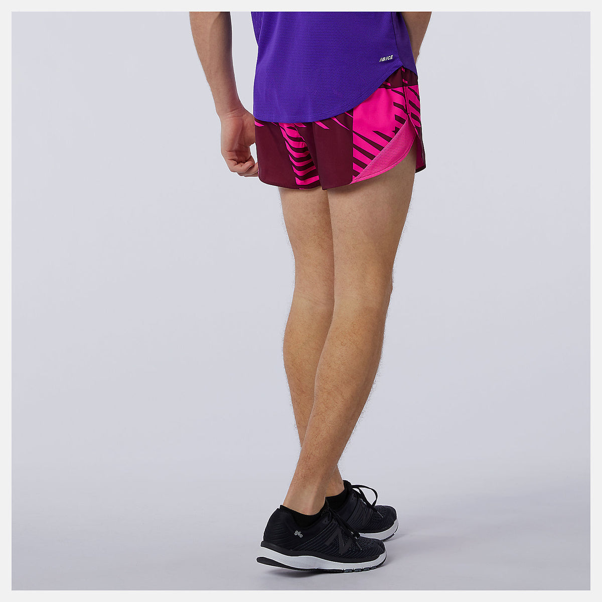 Men New Balance Printed Fast Flight 3 inch Split Short