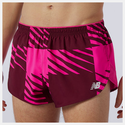 Men New Balance Printed Fast Flight 3 inch Split Short