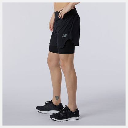 Men New Balance Q Speed Fuel 2 in 1 5 Inch Short