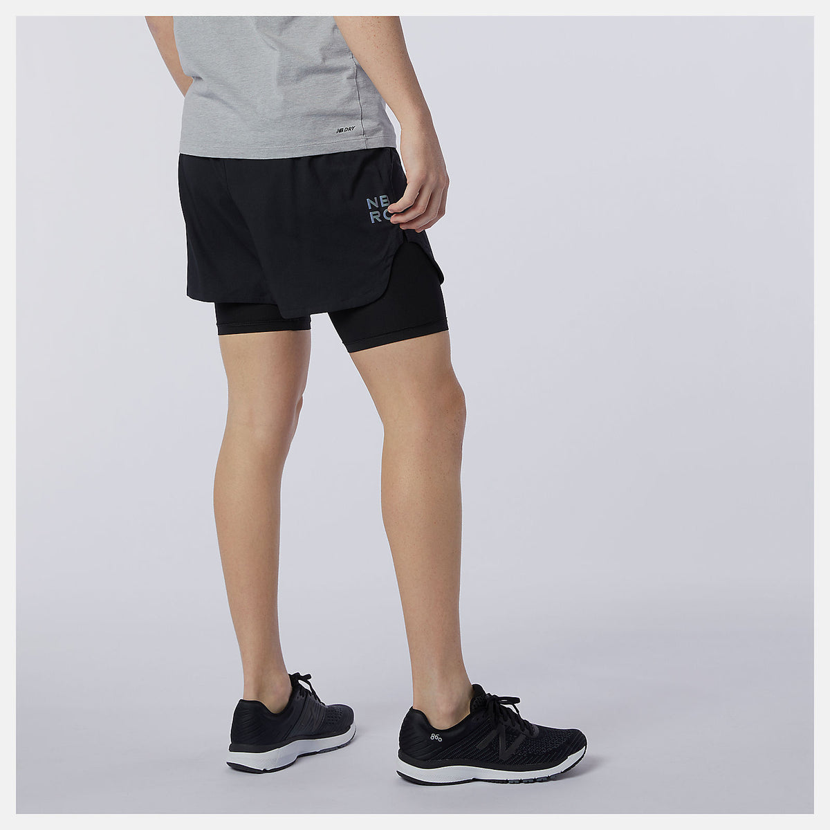 Men New Balance Q Speed Fuel 2 in 1 5 Inch Short
