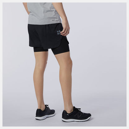 Men New Balance Q Speed Fuel 2 in 1 5 Inch Short