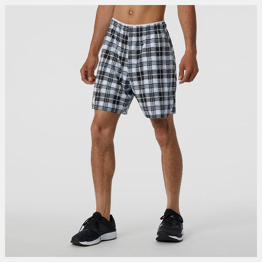 Men New Balance 7 In Printed Tournament Short