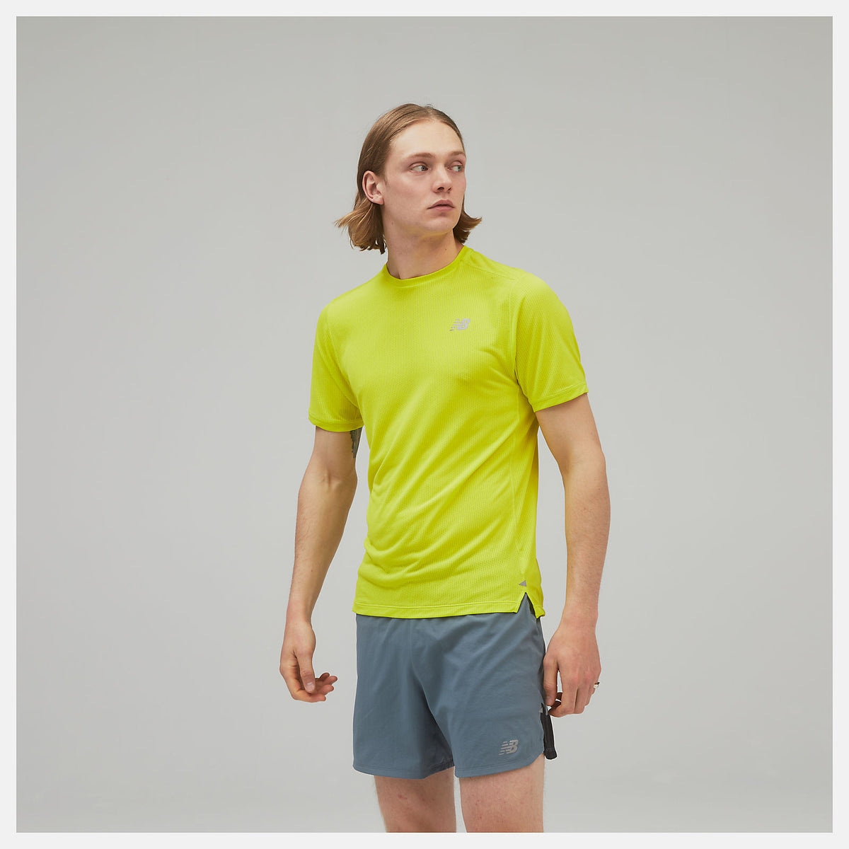 Men New Balance Impact Run Short Sleeve