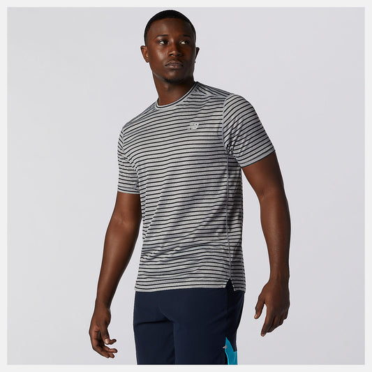 Men New Balance Printed Impact Run Short Sleeve