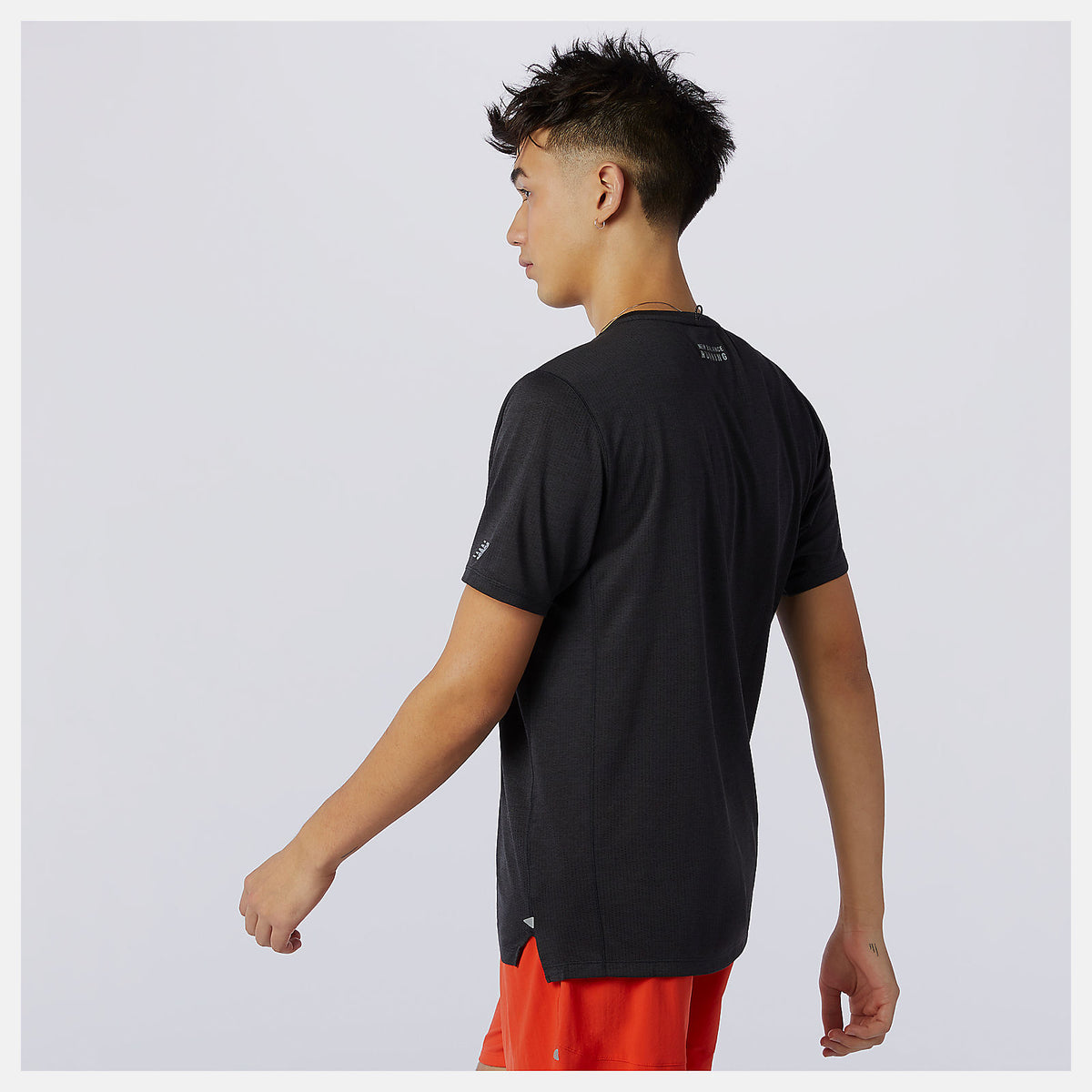 Men New Balance Printed Impact Run Short Sleeve