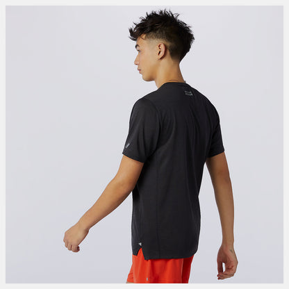 Men New Balance Printed Impact Run Short Sleeve