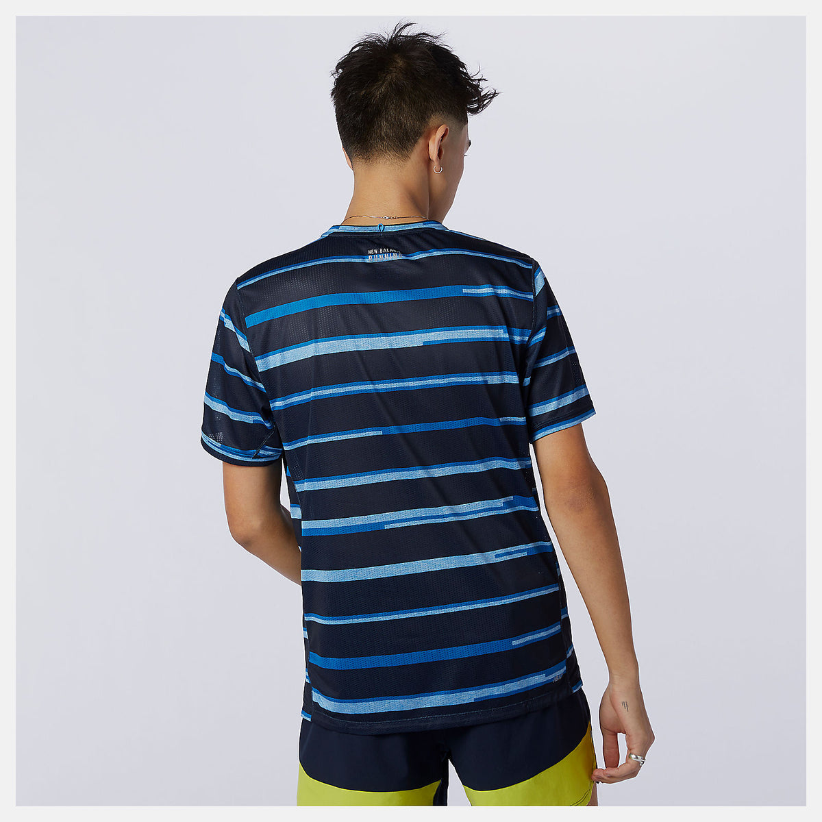 Men New Balance Printed Impact Run Short Sleeve