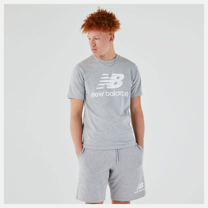 Men New Balance Essentials Stacked Logo Tee