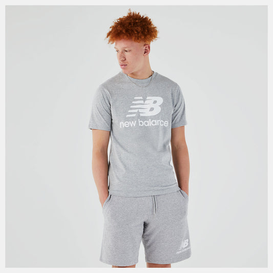 Men New Balance Essentials Stacked Logo Tee