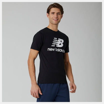 Men New Balance Essentials Stacked Logo Tee