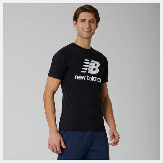 Men New Balance Essentials Stacked Logo Tee