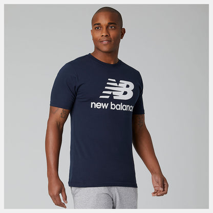 Men New Balance Essentials Stacked Logo Tee